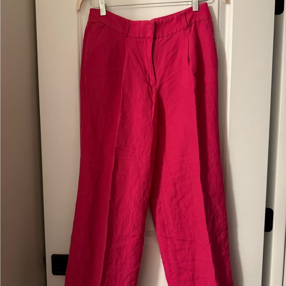 LOFT Bright Pink Wide Leg Pants